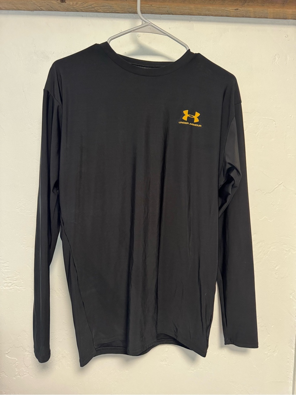 Under Armour Black Long Sleeve Tee with Yellow Logo